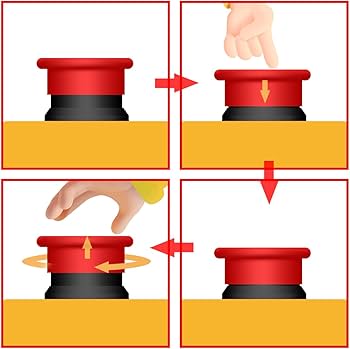 Amazon.co.jp: Heschen 赤色サイン非常停止スイッチ, 押しボタン